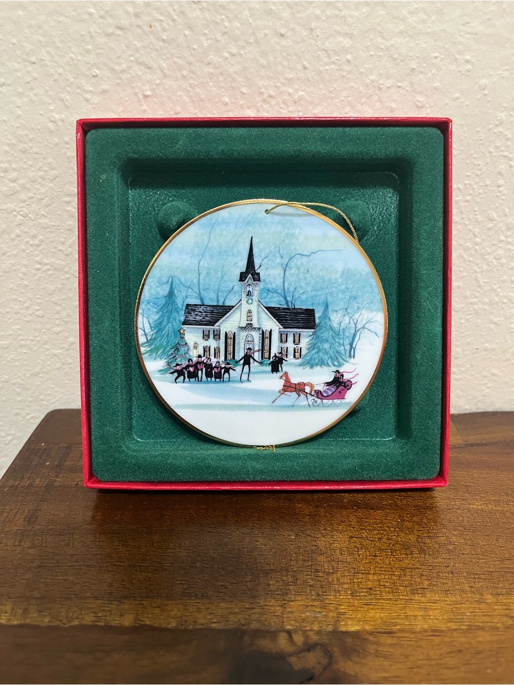 P. Buckley Moss Hand painted Winter’s Faith Ornament